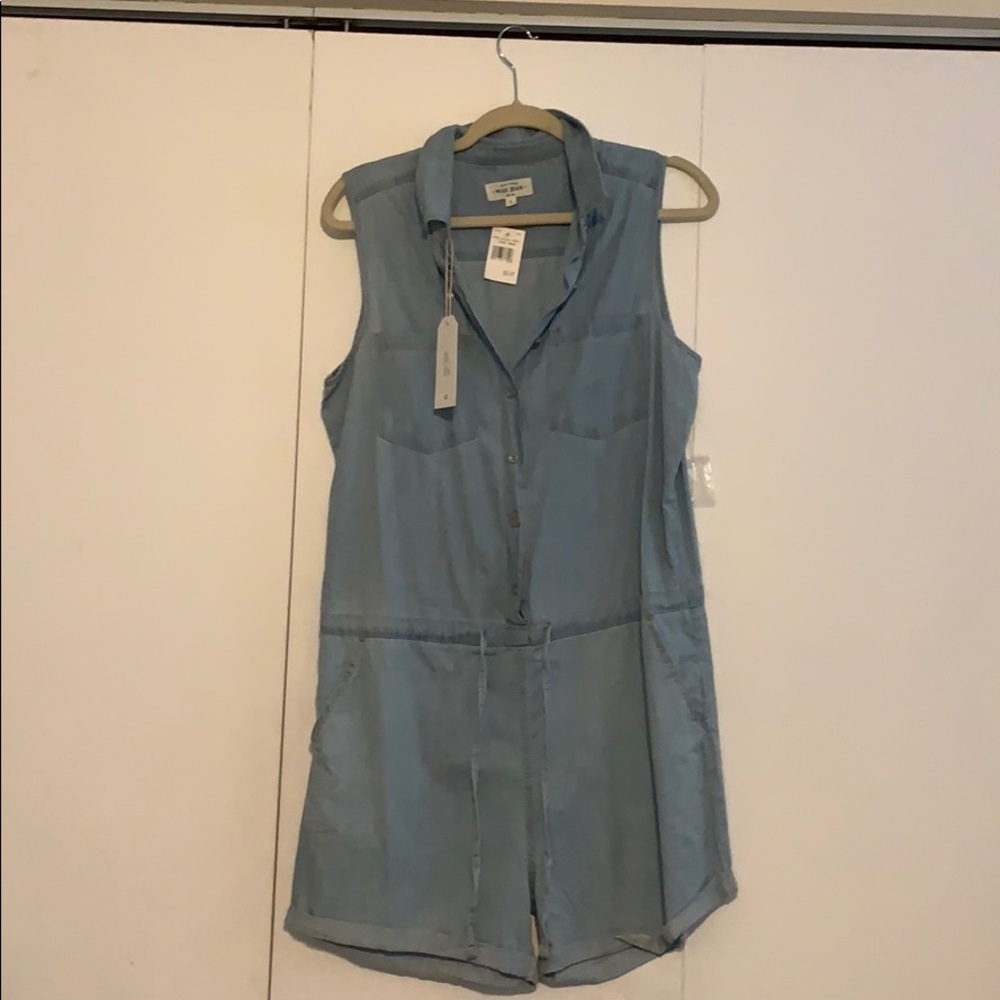 Light denim romper
